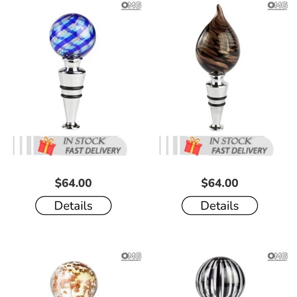 NEW Italian Murano Glass Wine Stopper - Picture 9 of 9